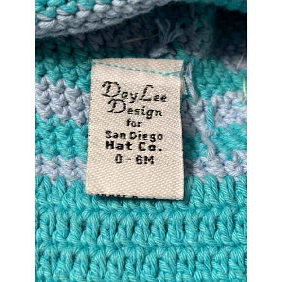 San Diego Hat Co NWT Boys Blue Bucket Hat 0-6M Fish Crochet Knitted Hat Cotton - Picture 6 of 7